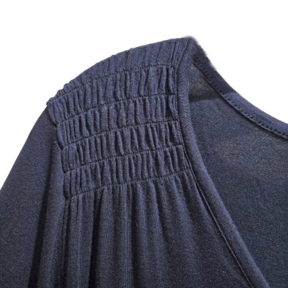 Retrology Sapphire Blue V-Neck Tunic - 1X - Picture 3 of 7